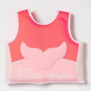 Melody the Mermaid Swim Vest 2-3 years - Neon Strawberry