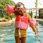 Melody the Mermaid Swim Vest 2-3 years - Neon Strawberry