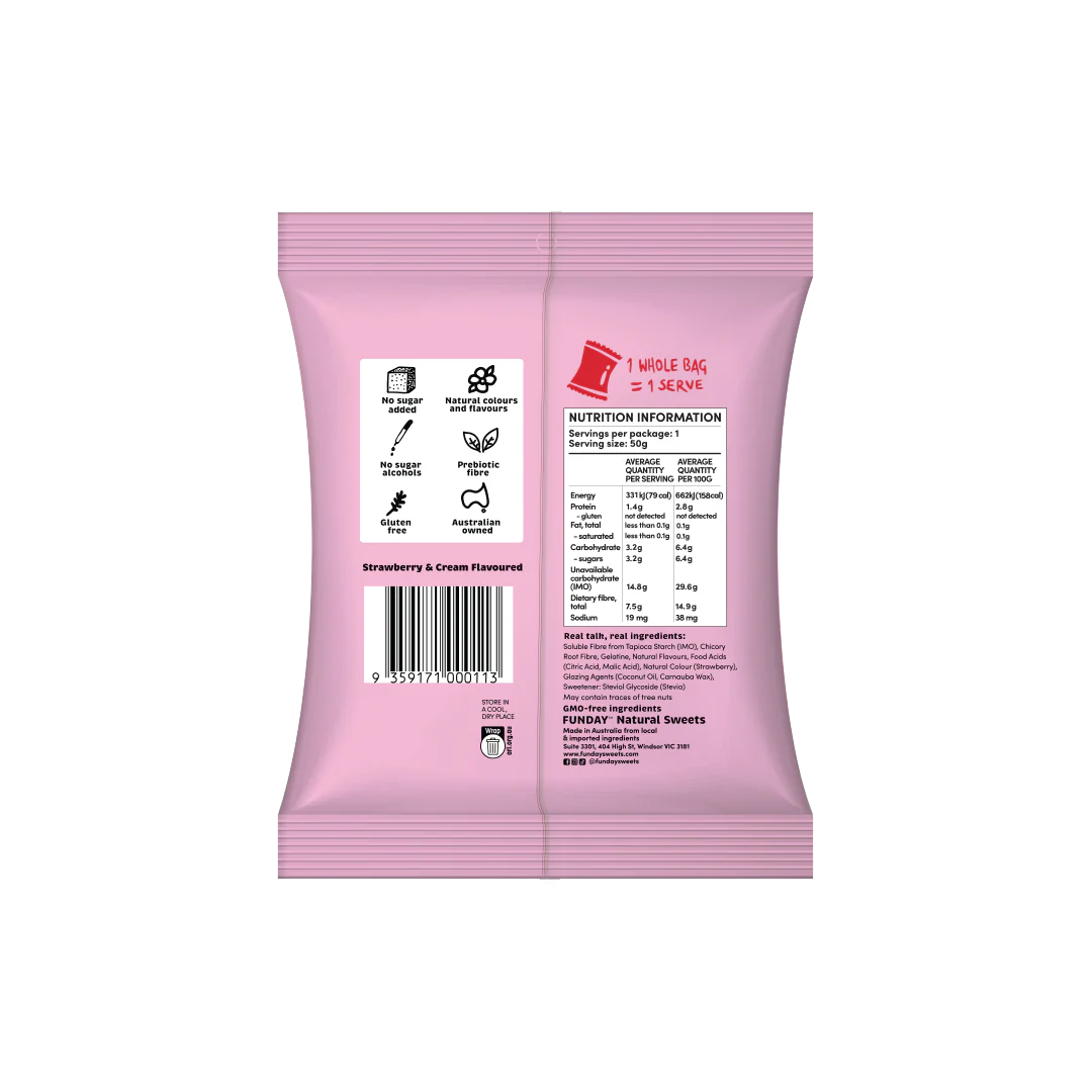 Funday Strawberry & Cream Gummies 50g
