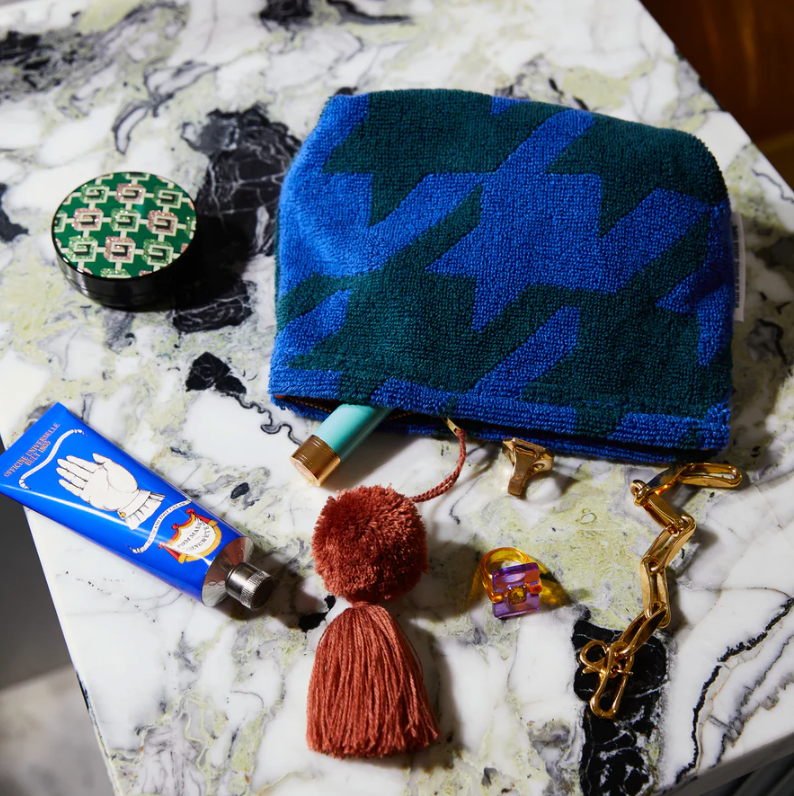 VINITA TERRY POUCH - LAPIS