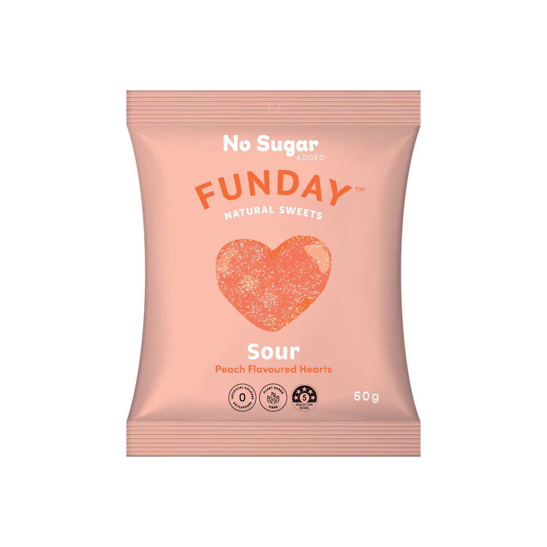 Funday Sour Peach Hearts