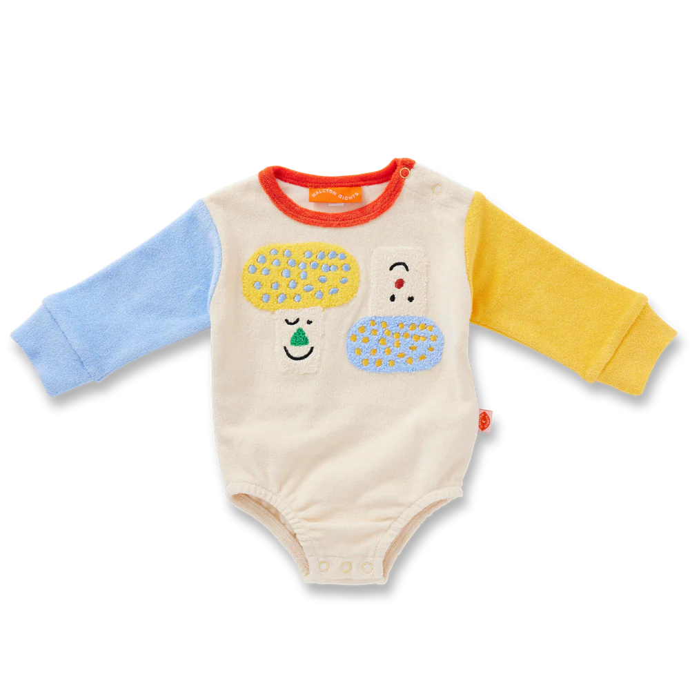 Terry Long Sleeve Bodysuit - Pocket Patch