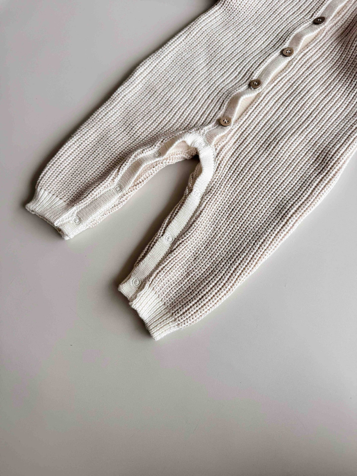 Chunky Knit Romper - Oat