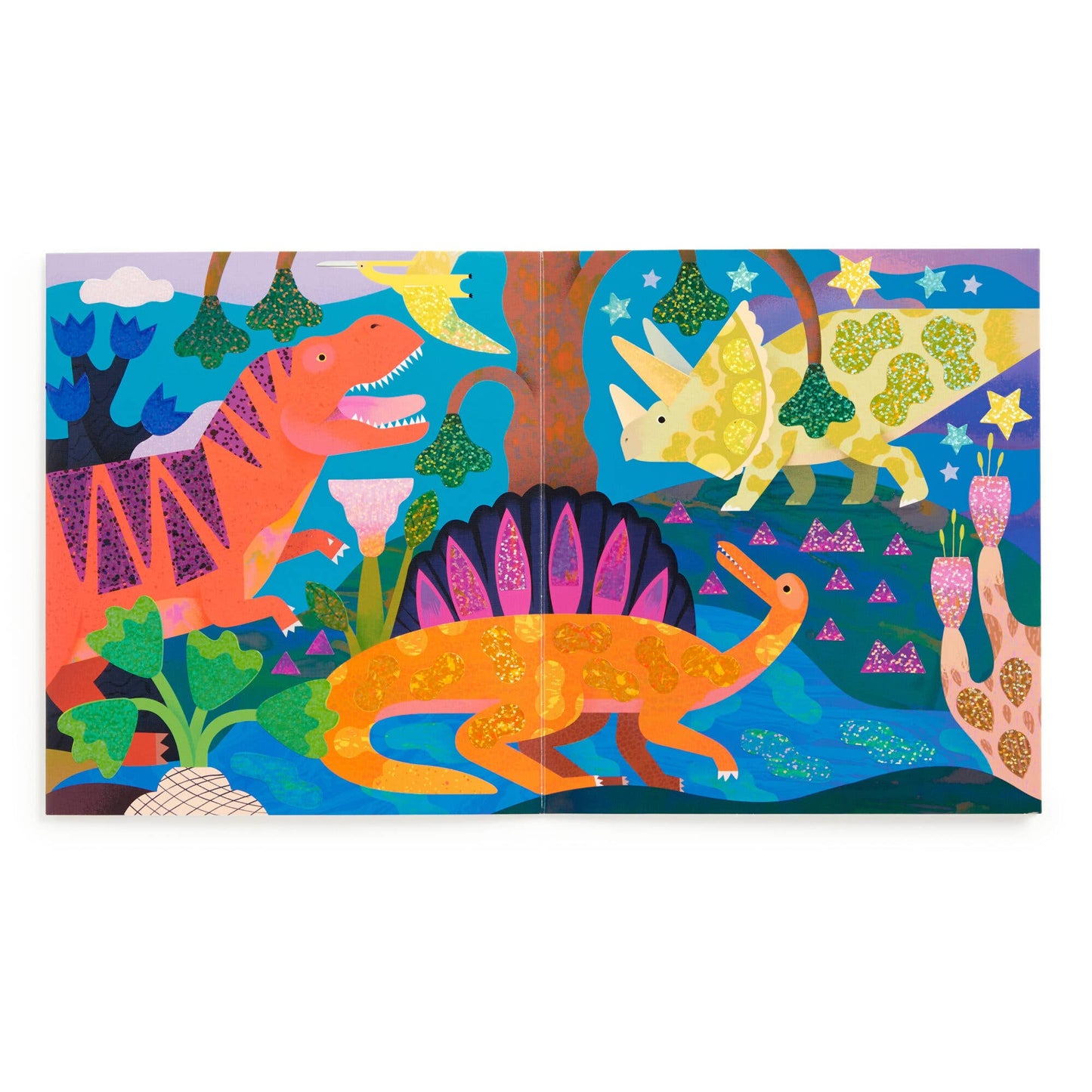 Sticker Sparkle Poster Kit - Dinosaur Land