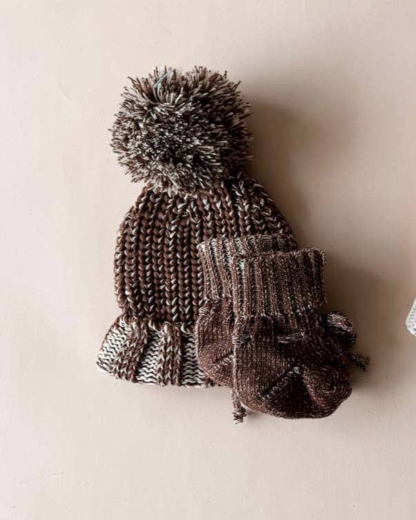 Chunky Cotton Beanie - Chocolate
