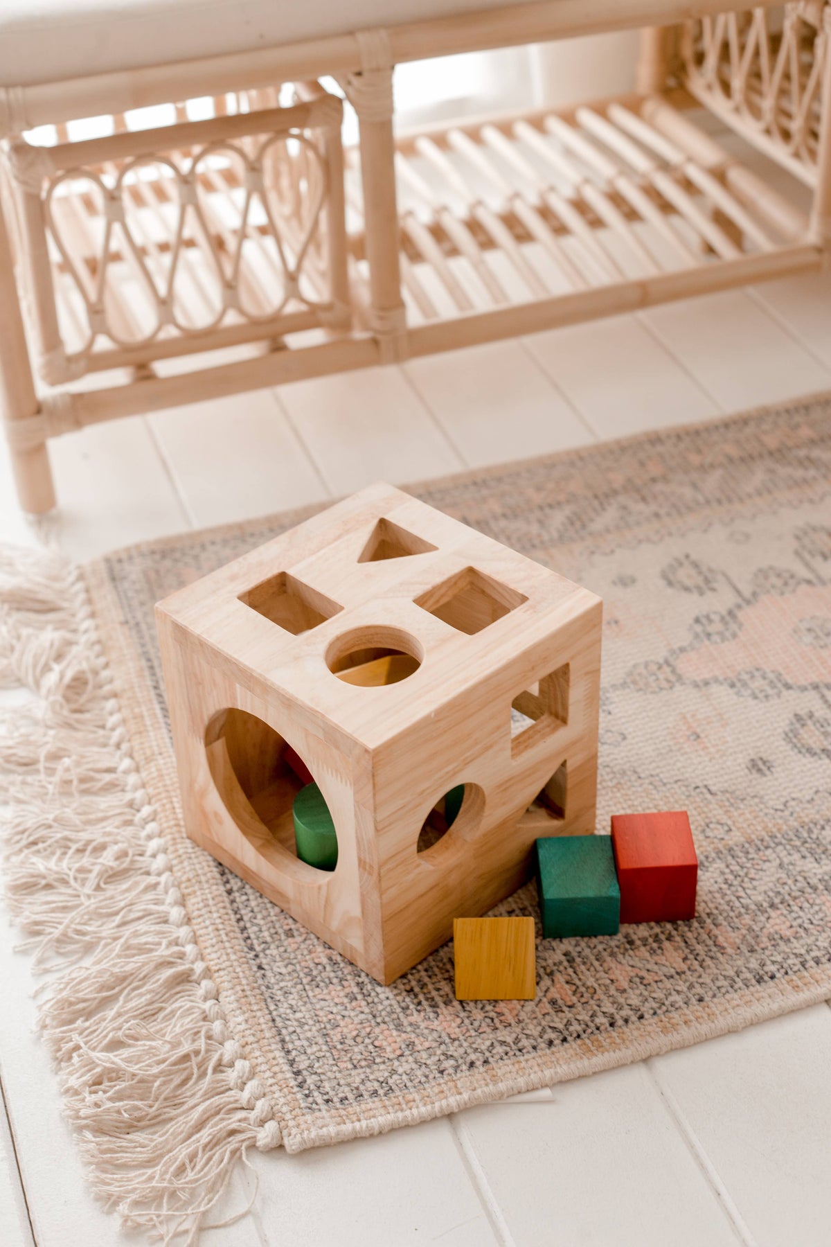 Child-Safe Post Box Shape Sorter Wood Toy