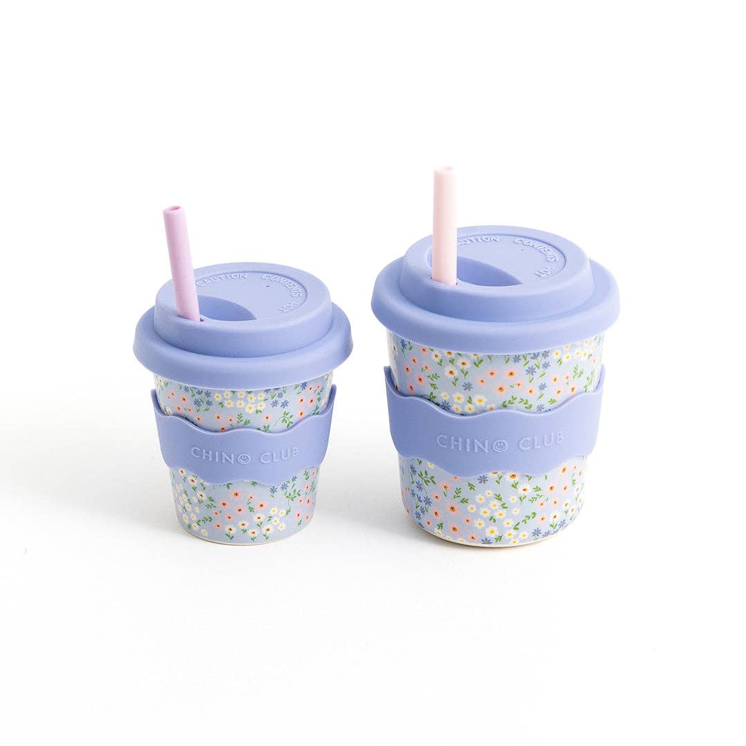 Blue Floral Cup 4oz
