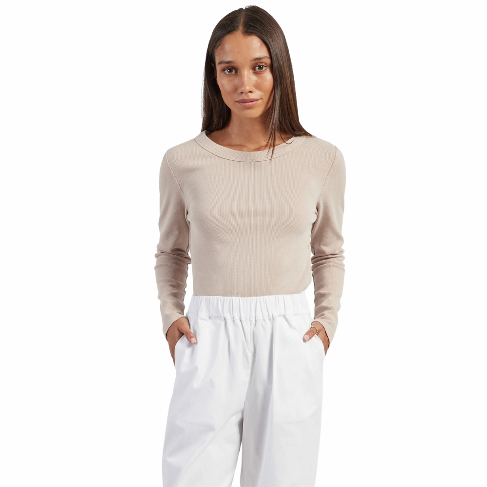 Women's Essential Rib Long Sleeve Top