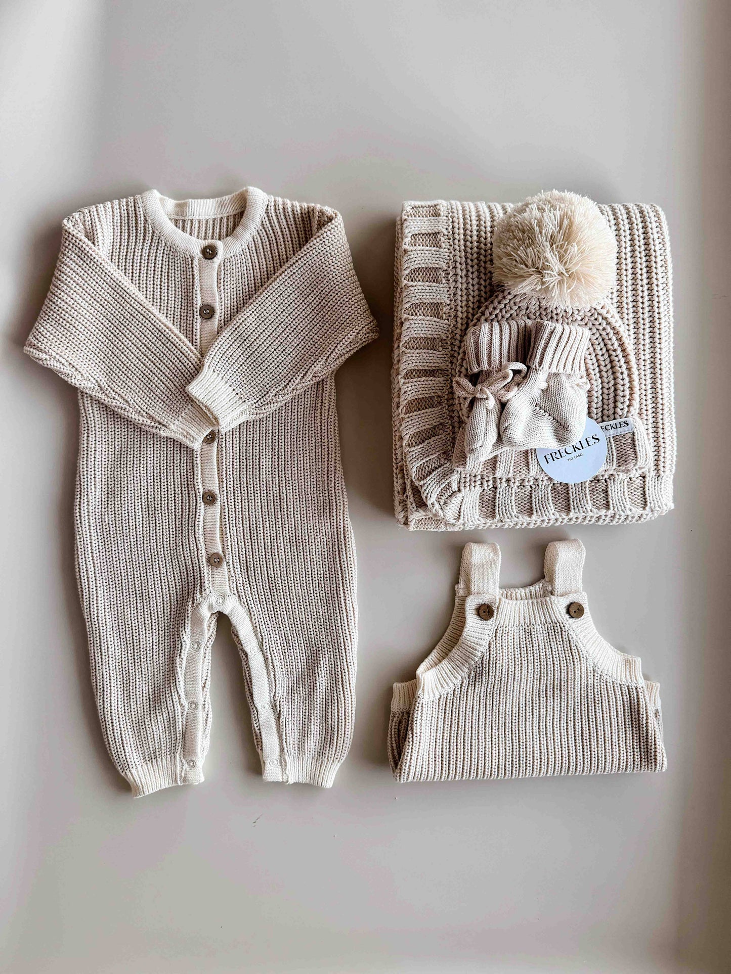 Chunky Knit Romper - Oat