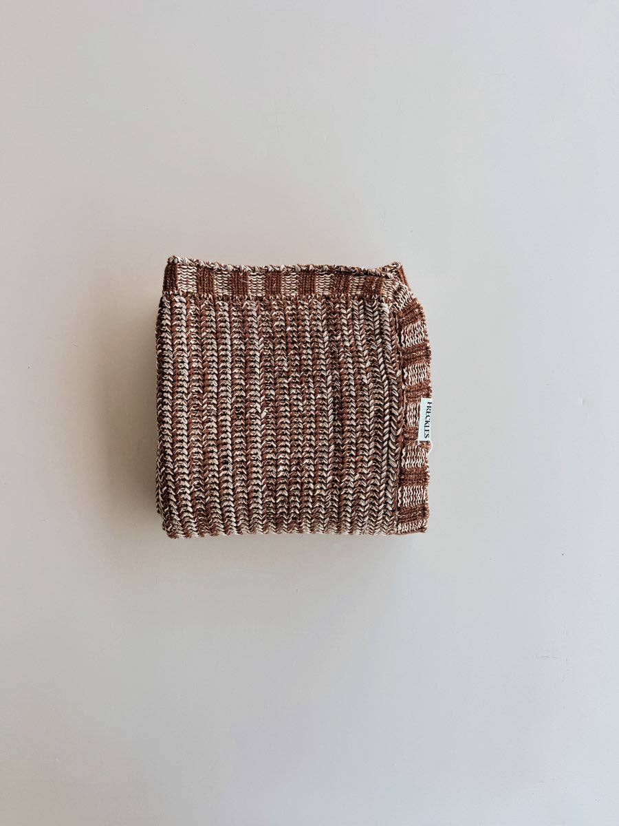 Chunky Knit Blanket - Chocolate