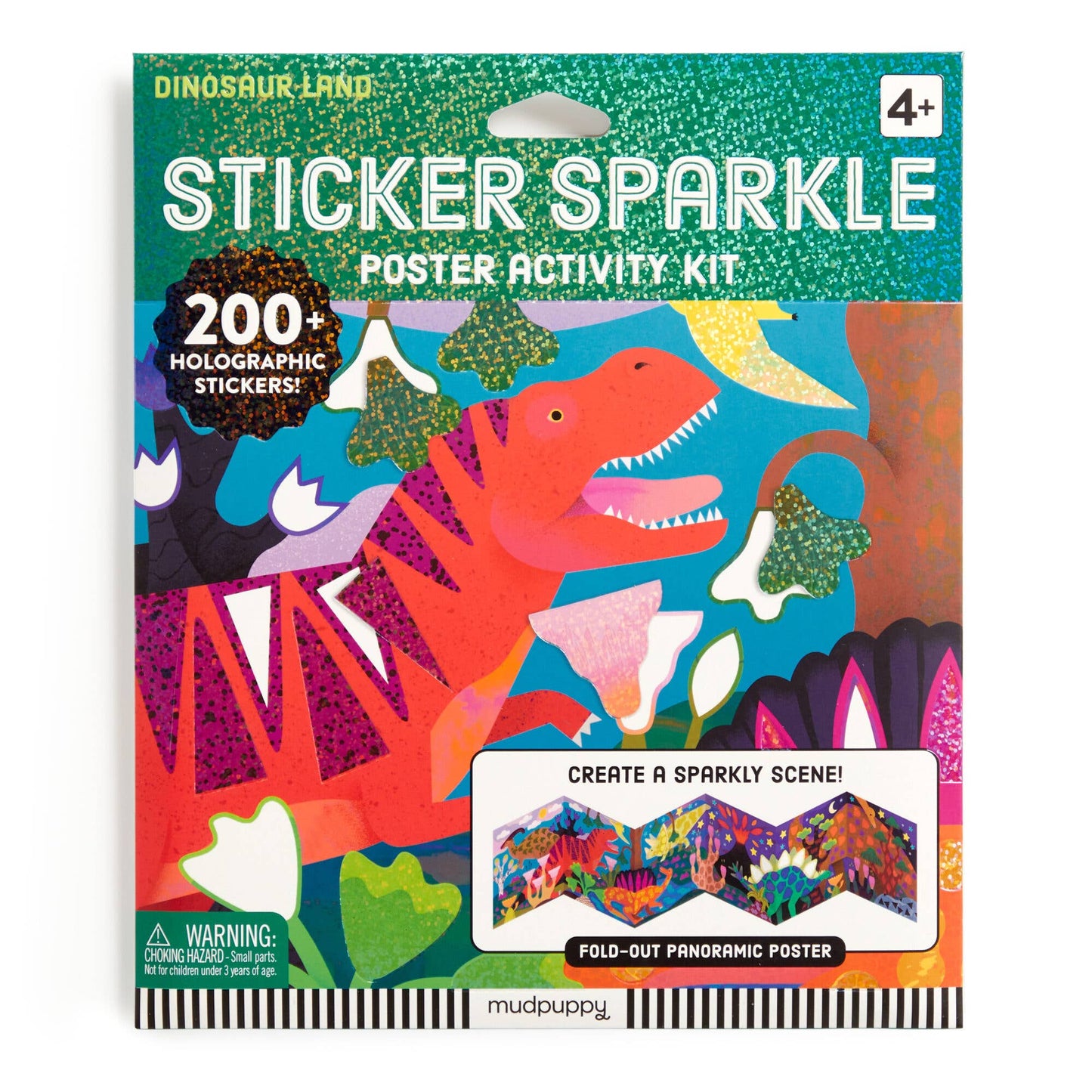Sticker Sparkle Poster Kit - Dinosaur Land