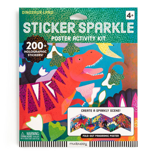 Sticker Sparkle Poster Kit - Dinosaur Land