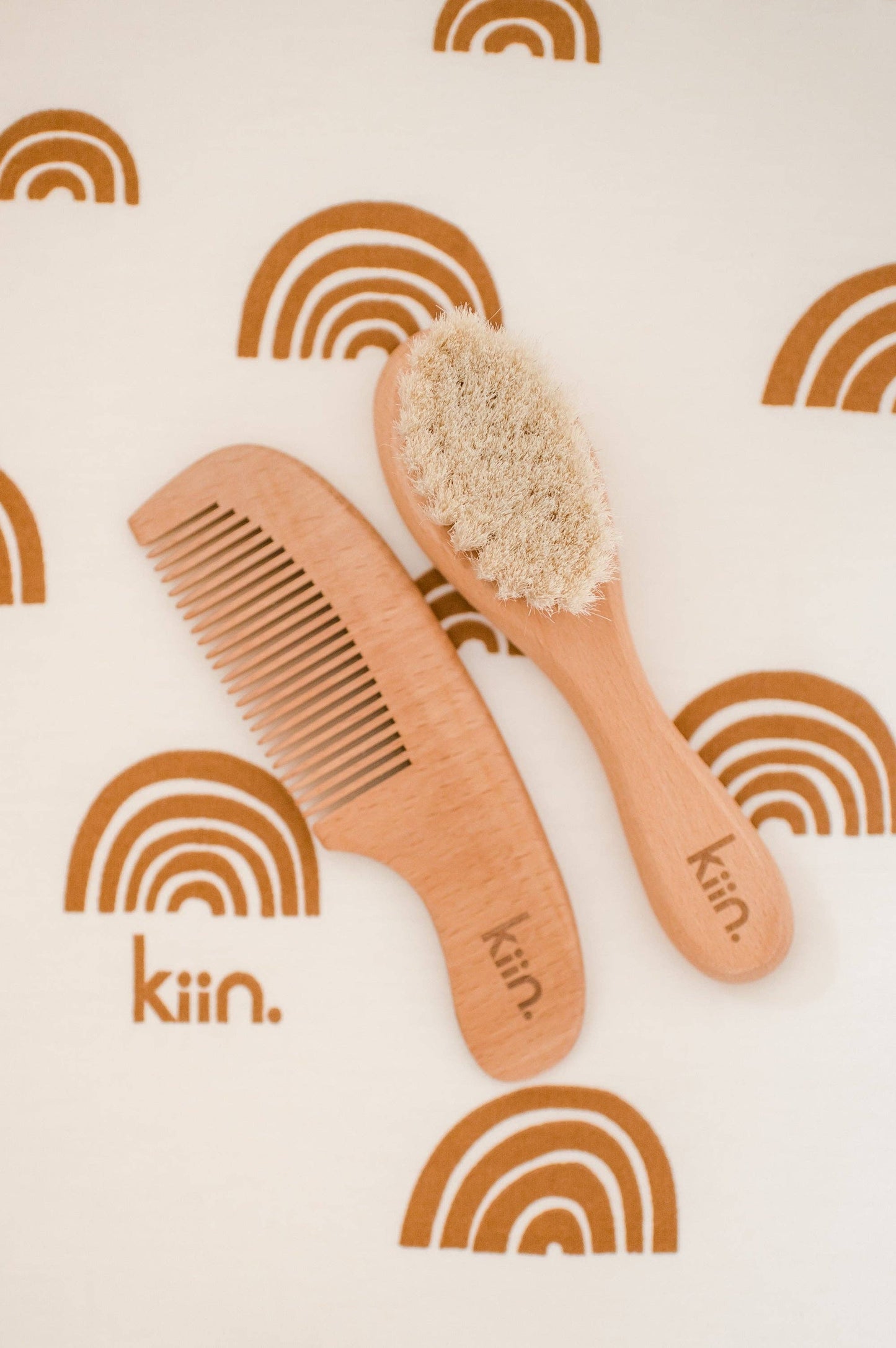 Wooden Baby Brush + Comb Set