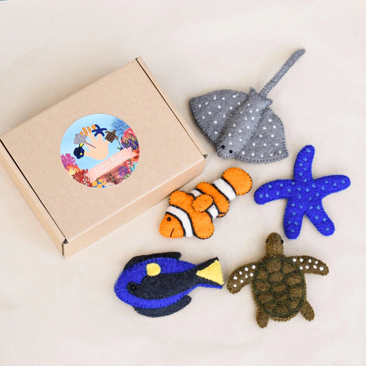 AUSTRALIAN CORAL REEF UNDER THE SEA - FINGER PUPPET SET