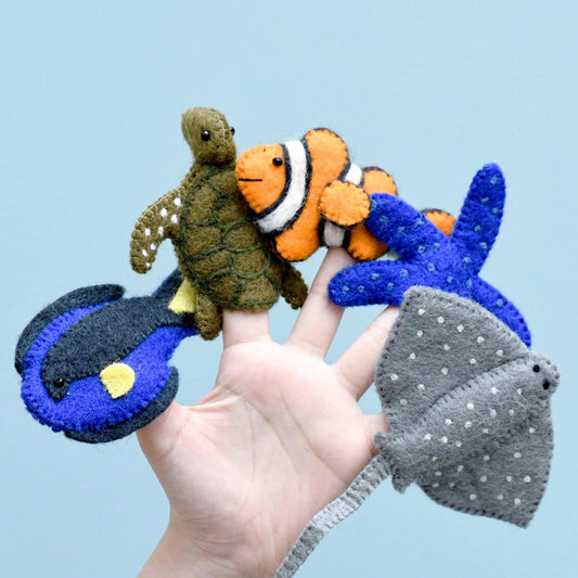 AUSTRALIAN CORAL REEF UNDER THE SEA - FINGER PUPPET SET