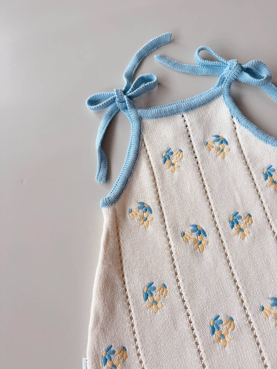 Bloom Pointelle Tie Dress - Pansy