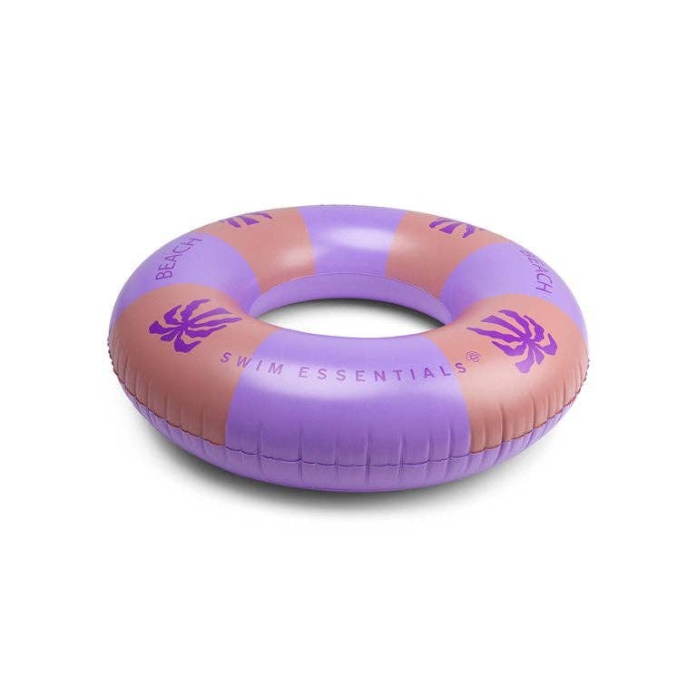 Inflatable Swim Ring - Palm Trees Purple, 120 cm
