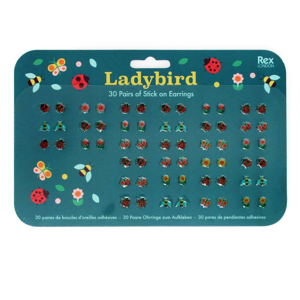 Bobangles - Rex London Stick on Earrings - Ladybird