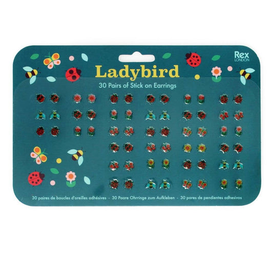 Bobangles - Rex London Stick on Earrings - Ladybird