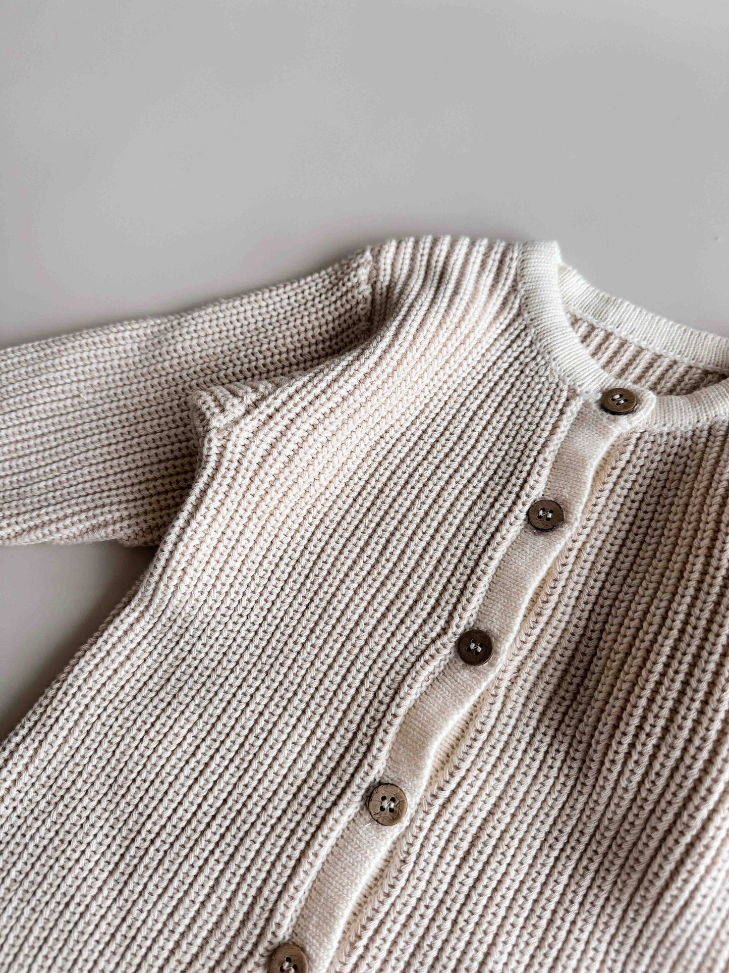 Chunky Knit Romper - Oat