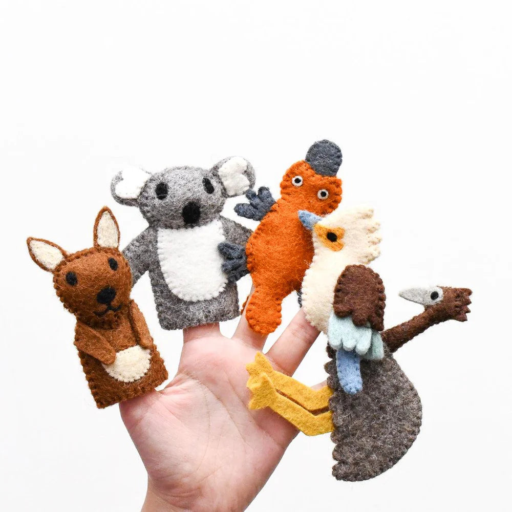 AUSTRALIAN ANIMALS A - FINGER PUPPET SET