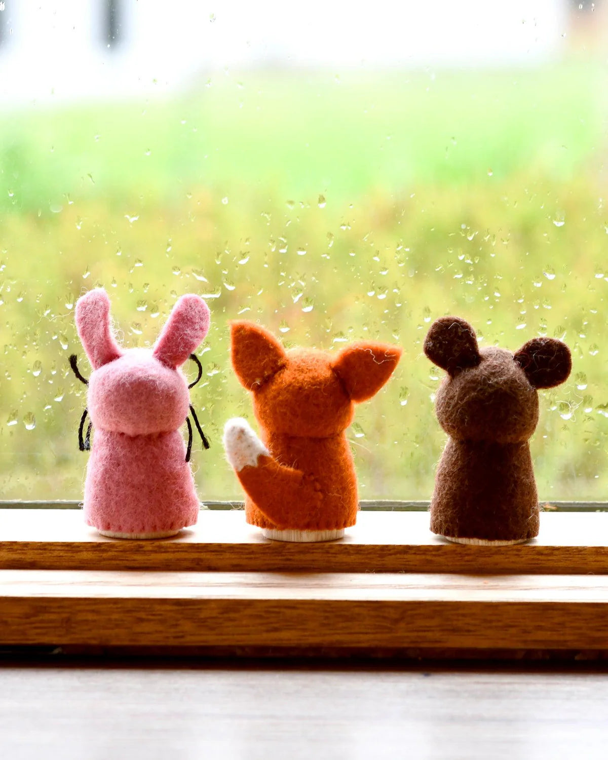 WOODLANDS PEG DOLLS SET - BEAR, RABBIT AND FOX