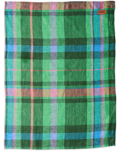 JEWEL OF THE NILE TARTAN LINEN TEA TOWEL