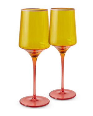 TROPICAL PUNCH VINO GLASS 2P SET