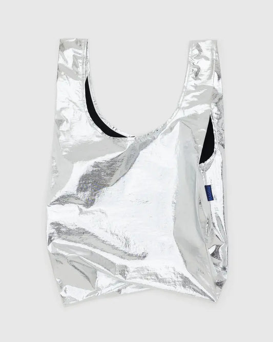 Baggu Standard Reusable Bag - Silver Metallic