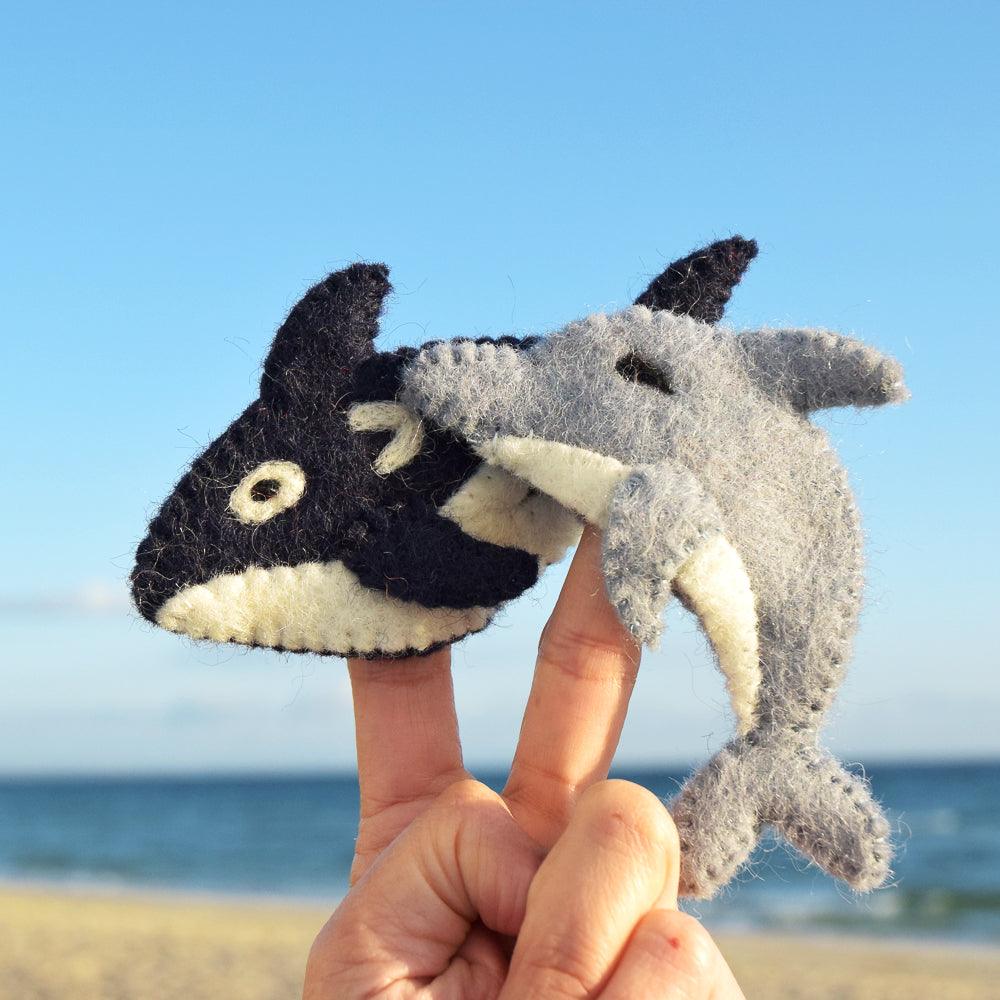 OCEAN AND SEA CREATURES B, FINGER PUPPET SET