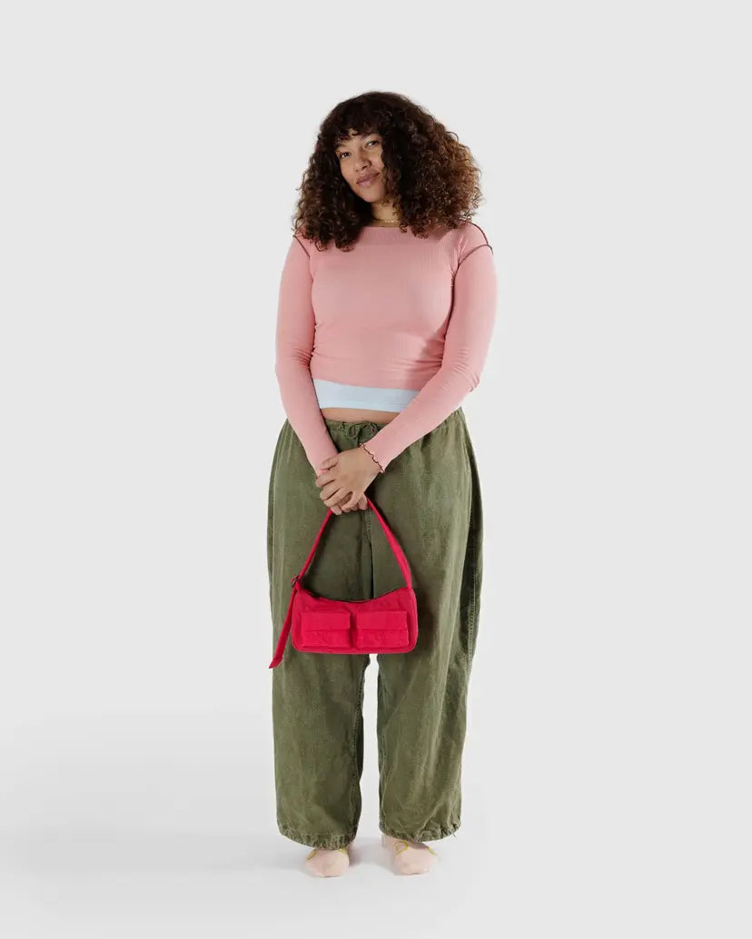 Baggu Cargo Shoulder Bag Small - Candy Apple