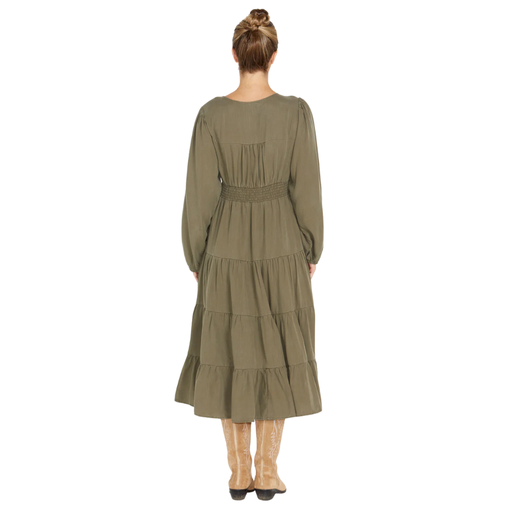 Charity Tiered Midi Dress