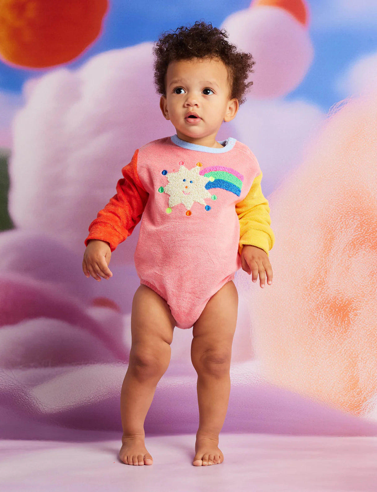 Terry Long Sleeve Bodysuit - Stars