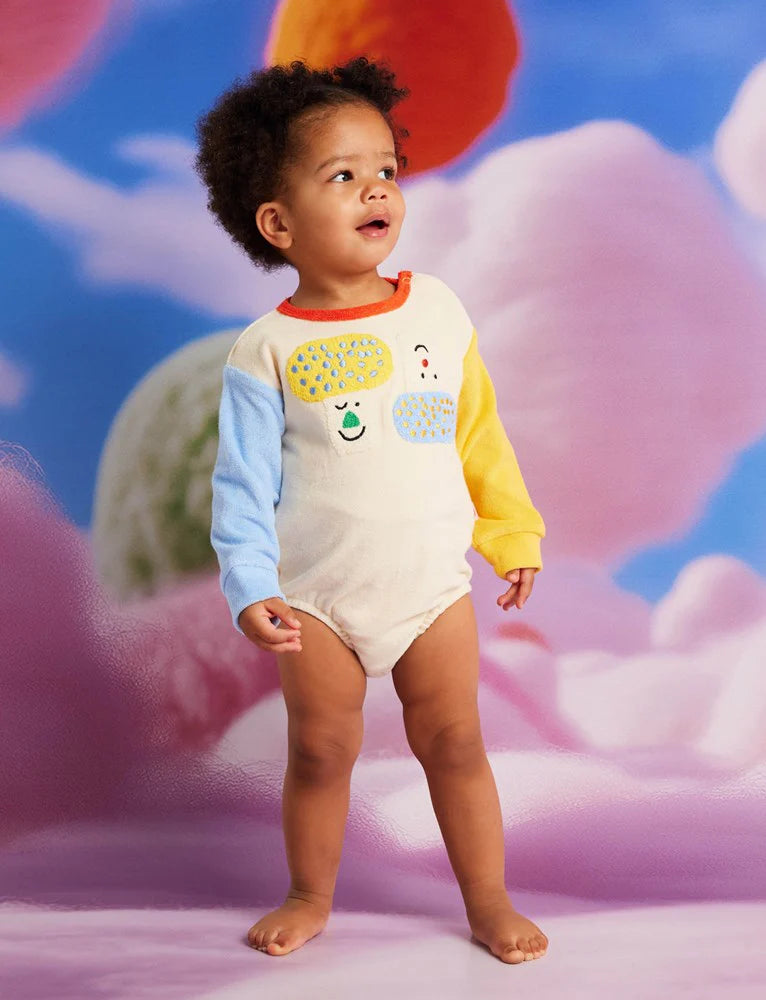 Terry Long Sleeve Bodysuit - Pocket Patch
