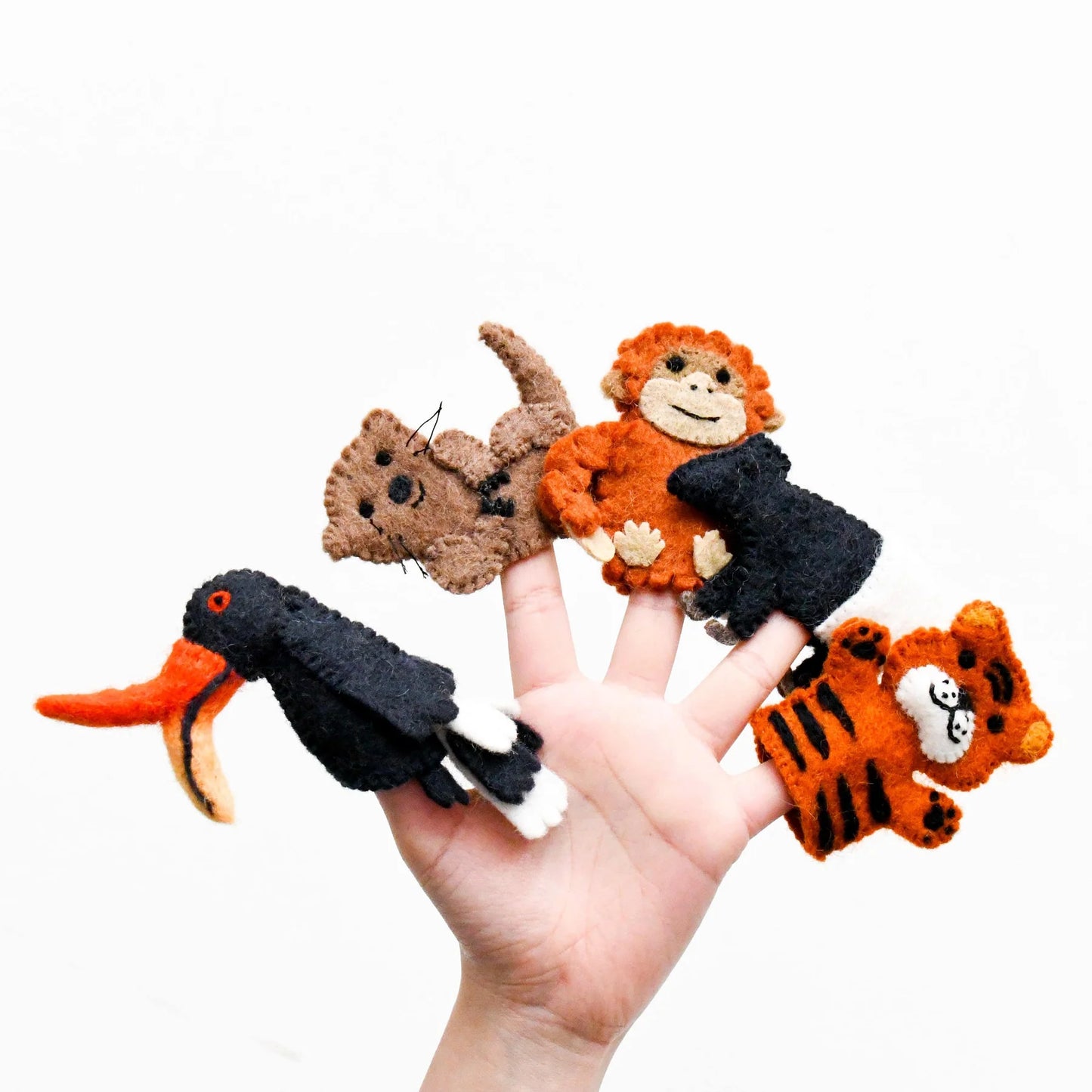 ASIAN TROPICAL RAINFOREST ANIMALS - FINGER PUPPET SET