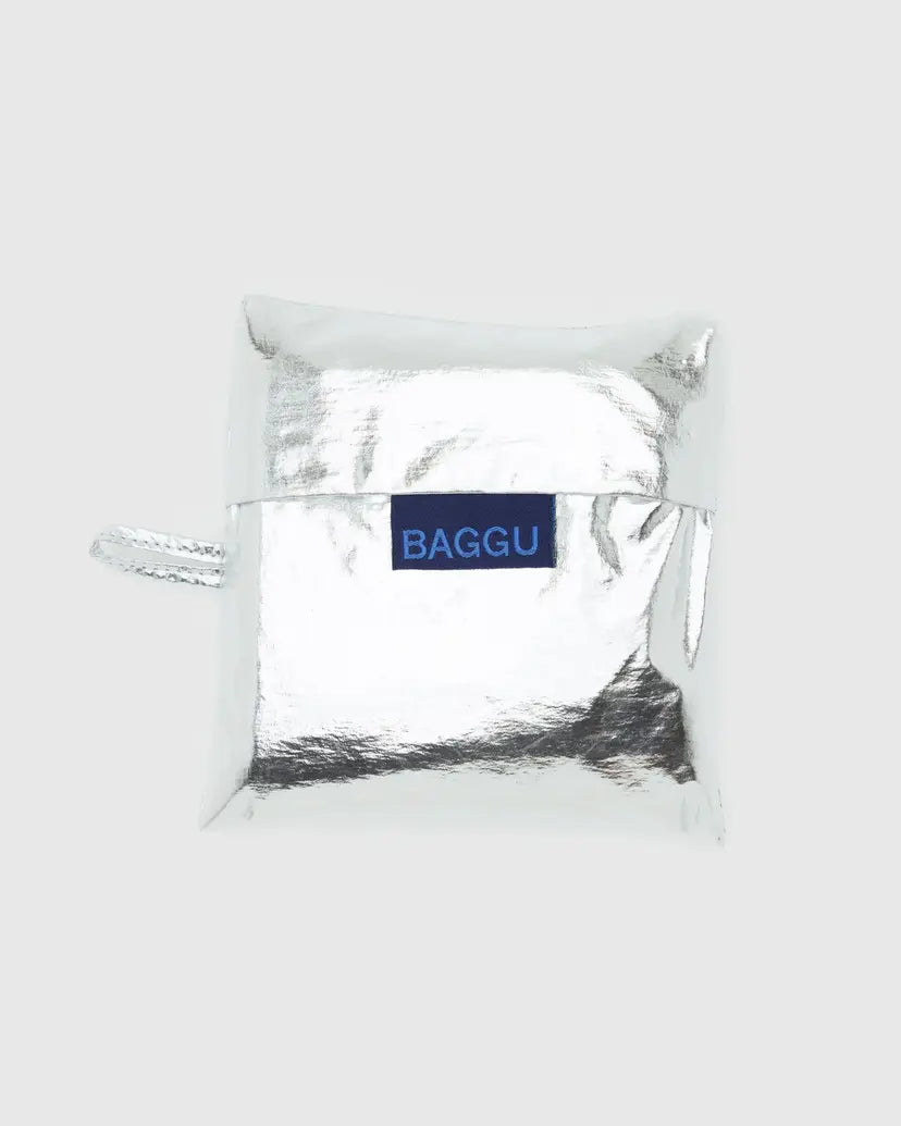 Baggu Standard Reusable Bag - Silver Metallic