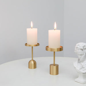 Mix It Up Brass Candle Holder