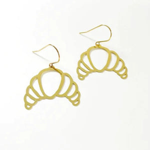 Gold Croissant Dangles